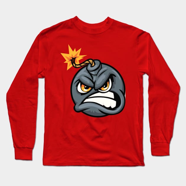 Angry Emotion Long Sleeve T-Shirt by MIXCOLOR